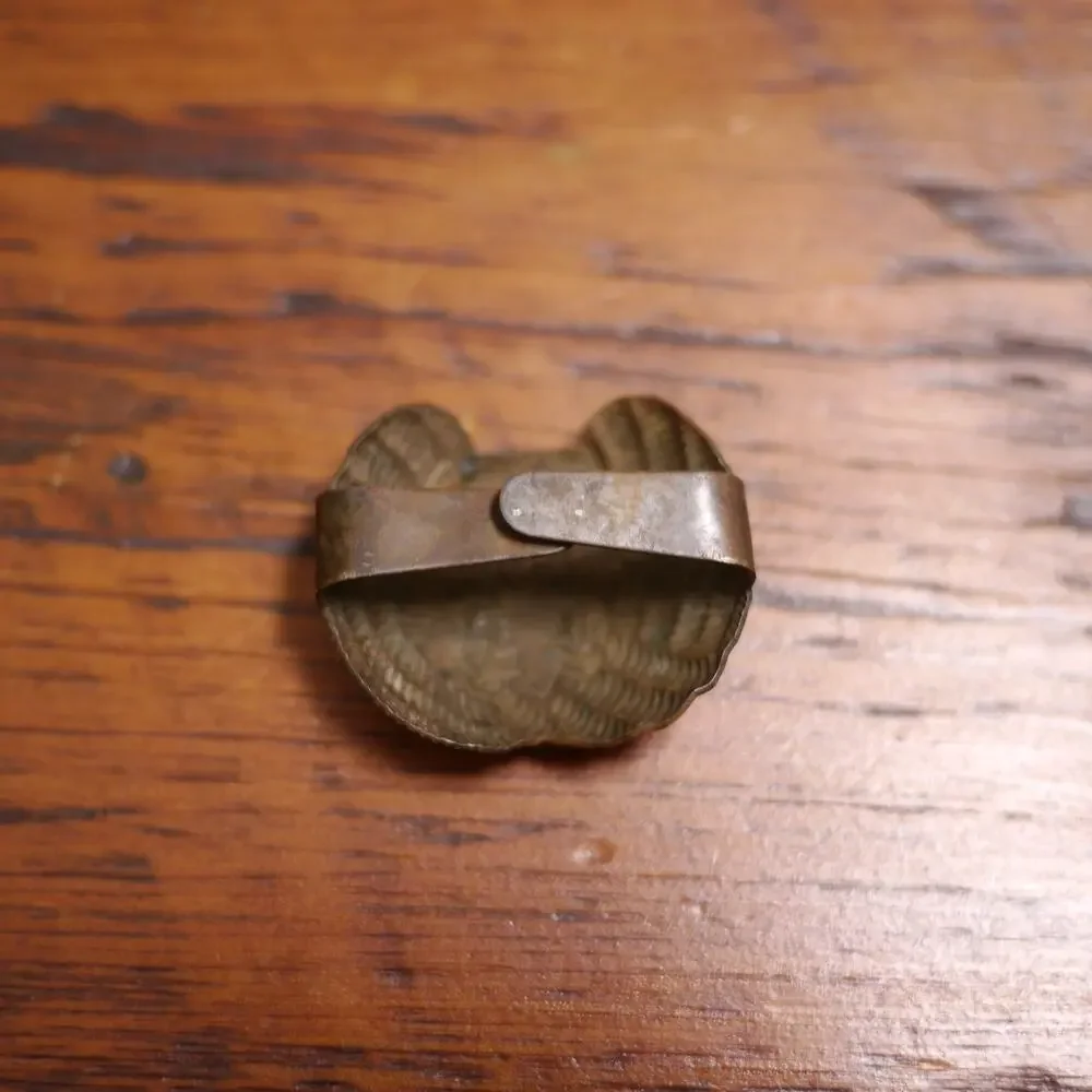 Vintage BSA Boy Scouts America Rusty Brass Steel Bandana Holder Tie Scarf Clip